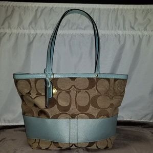 Coach Signature Stripe Reversible Tote 10124